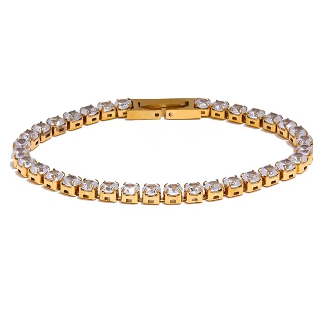 Wholesale ZIRCON Gold Tennis Bracelet - Picture 3 of 14